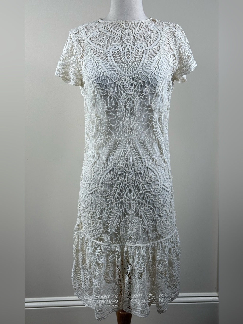NWT Lauren Ralph Lauren Meredith Crochet Lace Dress S